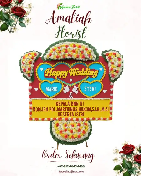 Papan Bunga Pernikahan Bunter